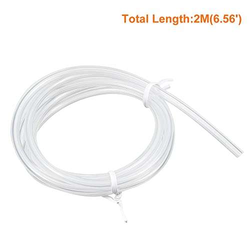 uxcell Silicone Tube, 3mm ID, 5mm OD, 6.56', Flexible Silicone Rubber Tubing, Water Air Hose Pipe, Transparent, for Pump Transfer 3