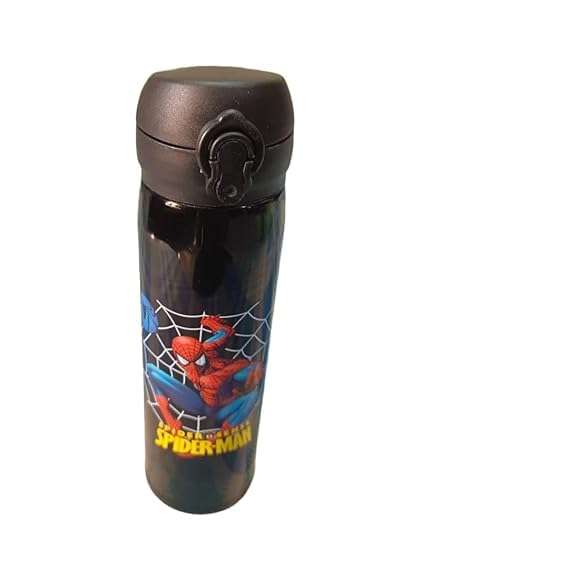 RAYSA Unicorn Stainless Steel Lunch Box with Leak Proof Sipper Water Bottle for Kids,Boys&Girls for School&Outdoor Picnics Combo Set with Spoon Included (Spiderman bottel)