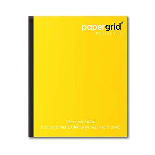 papergrid Notebook - Short Book (19 cm x 15.5 cm), Maths Ruled, 152 Pages, Soft Cover - Pack of 6 3