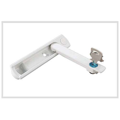 GAXQFEI Door and Window Concealed Door Handles, Alloy Polishing Black White Door and Window Hardware Accessories Door Handle,White 3