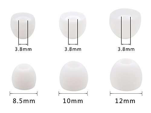 ALXCD Ear Tips for Samsung U Flex in-Ear Flexible Headphone, S/M/L 3 Sizes 6 Pairs Replacement Soft Silicone Earbud Tips, Fit for U Flex Wireless Headphone Samsung U Flex [6 Pair](White) 2