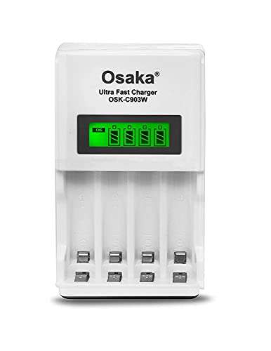 OSAKA HR03 1300mAh AAA Ni-Mh Rechargeable Batteries 8 Pieces with OSK-C903W Battery Charger Set 3