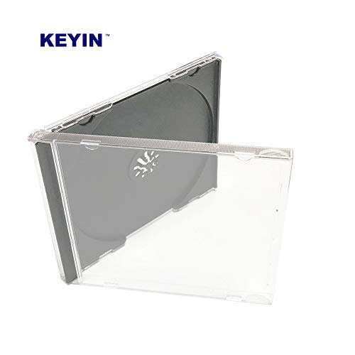KEYIN Standard Black CD Jewel Case - Premium, 10 Pack 2