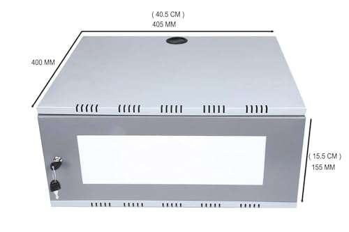 Bloat WiFi CCTV DVR Rack/NVR/Server/Network Rack with 3 Power Socket Plugs and Transparent Glass Door - Secure Your Equipment in a Sturdy Metal Cabinet Box 4