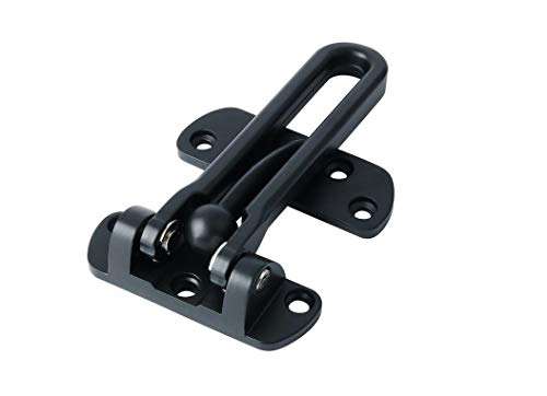 TOGU Security Door Chain Guard,Gate Latches Swing Bar Lock Door Guard for Home,Bedroom,Apartment,Hotel,Dormitory,Matte Black 1