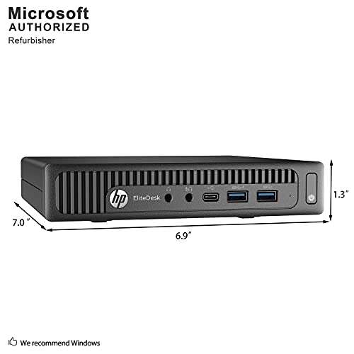 HP EliteDesk 800 G2 Mini Business Desktop PC Intel Quad-Core i5-6500T up to 3.1G,16GB DDR4,512GB SSD,VGA,DP Port,Windows 10 Professional 64 Bit-Multi-Language-English/Spanish (Renewed) 3