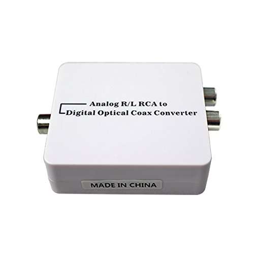 Analog to Digital Optical Toslink Coaxial Audio Converter Adapter(White) 1
