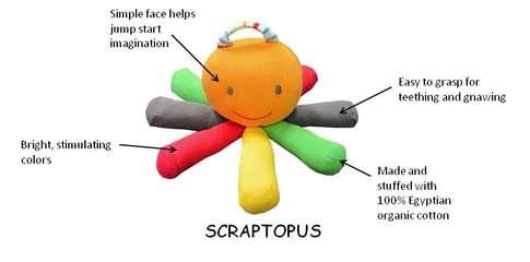 Under the Nile Organic Cotton Multi Color Scraptopus 3