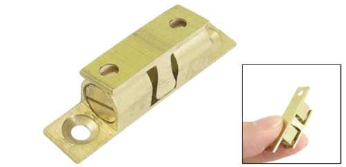 Home Door Latch Double Ball Catch 40mm Long Brass Tone 2