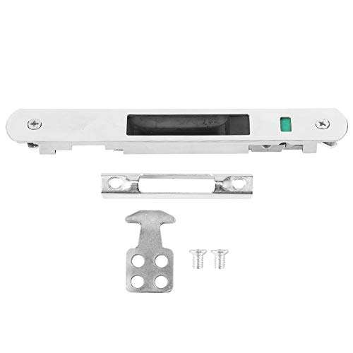 Walfront Sliding Door Lock, Household Stainless Steel Sliding Glass Door Window Single Lock Catch Hardware Fittings Modern and Simple, Sliding Door Lock 1