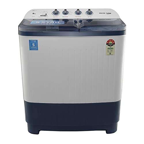 Voltas Beko 8 kg Semi-Automatic Top Loading Washing Machine, 2 Casette Filter (WTT80DBLT, Sky Blue) 1