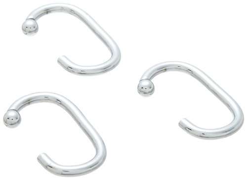 Carnation Home Fashions, Inc C Type Metal Shower Curtain Hook, Chrome