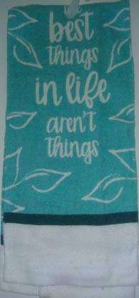 Oven Mitts - Potholder Dish Scrubber Towel Linen Set (6 Pieces) Inspirational Design Includes 1 Towel 2 Dish Clothes 2 Potholders 1 Oven Mitt - Motivational Linen Set - Kitchen Decor 4