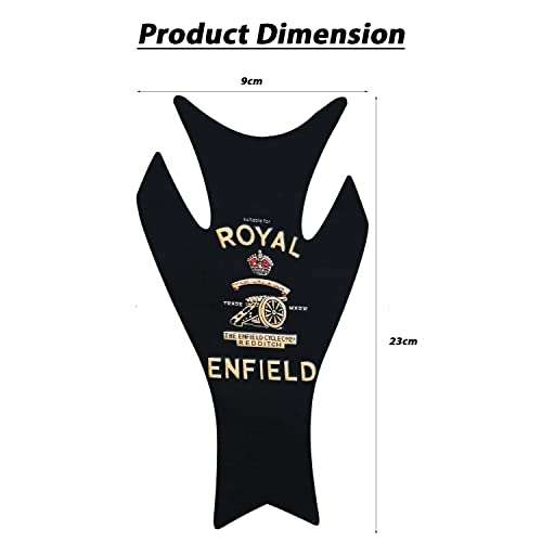 AllExtreme EXTP193 Customized Enfield Bullet Fuel/Gas Tank Pad Protector Decal Sticker (Black) 3