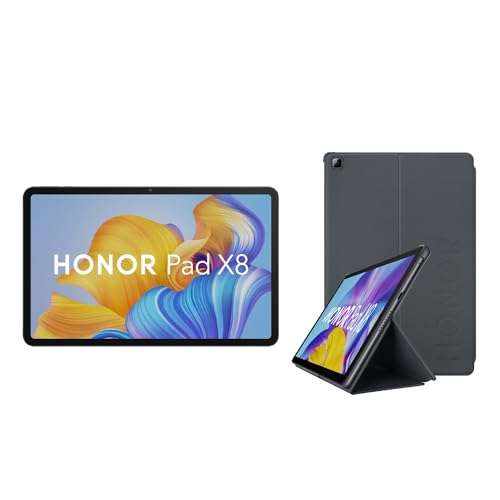 HONOR Pad X8 with Free Flip-Cover, 25.65cm (10.1 inch) FHD Display, 4GB RAM 64GB ROM, Mediatek MT8786, Android 12, TUV Rheinland Certified Eye Protection, Up to 14 Hours Battery WiFi Tablet, Blue Hour 1