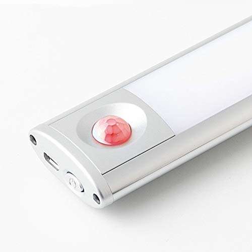 DINGXUEMEI XUEMEI Cell Phone Case Creative LED Light Control Human Body Sensing Long LED Night Light Charging Wardrobe Light Kitchen Corridor, Light Color:Warm Light, Size:120mm 4