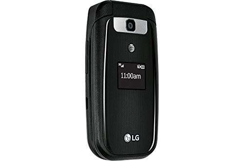 LG B470 AT&T Prepaid Basic 3g Flip Phone, Black - Carrier Locked to AT&T 4