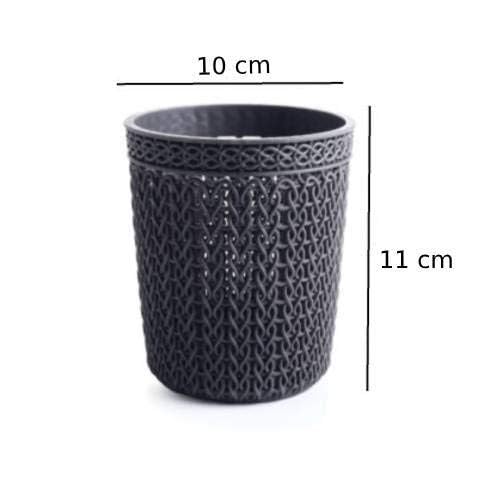 Black Olive Net Basket - Multipurpose Plastic Mini Round Basket for Small Things Spoons Pencile Stepler Brushes Cutlery Holder, Desk Storage Organizer for Home & Office, Stationery Desk Display(Q-1) 4