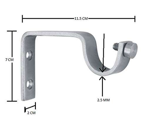 Soul Craft Stainless Steel 304 Grade Heavy Curtain Support for Single Curtain Rod Pack of 20 (Silver,for 1 Inch Dia Curtain Rods) 3