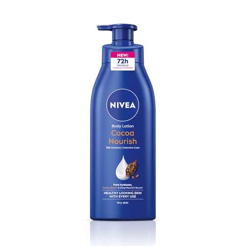NIVEA Cocoa Nourish 400ml Body Lotion with Deep Moisture Serum| 72 H Moisturization | With Cocoa Butter & Coconut Oil | Non Greasy & Healthy Looking Skin |For Very Dry Skin 1