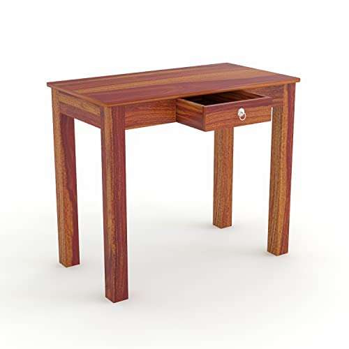 SH Furniture Solid Sheesham Wood Study Table for Study Room, Study Table for Students, Workstation Table, Computer Table, Laptop Table, (Without Chair) - Honey Finish 3