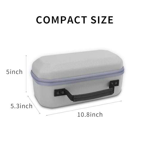 HESPLUS Hard Travel Carrying Case for Samsung The Freestyle Projector 1st / 2nd Gen 2023 Model, Portable Shockproof Storage Case with Mesh Pocket for Power Cable, Remote Control, Gray 6