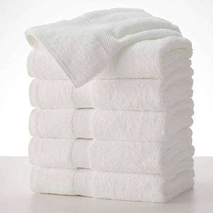 ELSTONE HOME Cotton 300 GSM Hand Towel Set (Pack of 6, White) 1