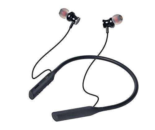 Sports in-Ear Bluetooth Neckband Earphone with Mic For Panasonic Love T10 ( T 10) Bluetooth 5.0 Wireless Headphones with Hi-Fi Stereo Sound, 6Hrs Playtime, Lightweight Ergonomic Neckband, Sweat-Resistant Magnetic Earbuds, Voice Assistant & Mic - (ZA 2, Black) 1