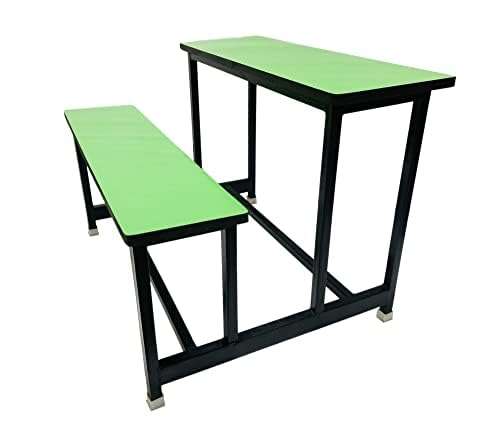 TARUN GRAMUDYOG Home Tution School Duel Desk Medium Bench for Two Students Heavy Duty Frame with ply Board red Color (for Classes 3rd to 7th), Pack of 2 3