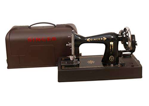 Singer Passion Half Shuttle Straight Stitch Hand Sewing Machine with Cover and Base Unit Pack - Black