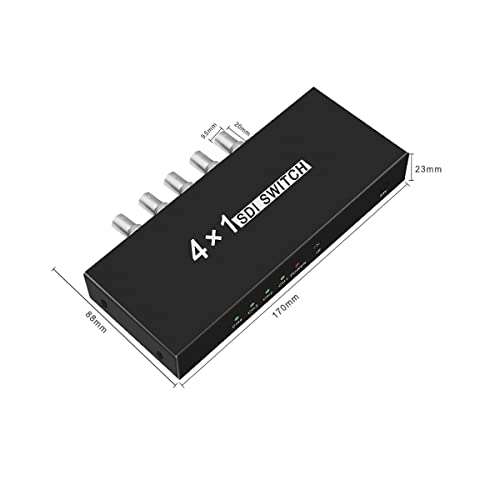 HDSUNWSTD SDI 4x1 Switch 4 Channels SDI Signal to A SDI Signal Channel Support Full-HD SDI Signal Input and Output 4