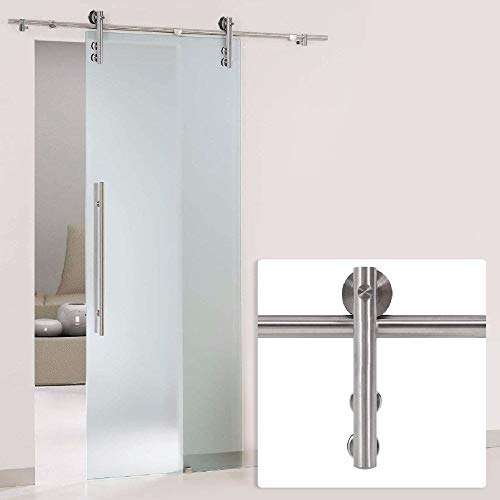 Stainless Steel Glass Sliding Door Hardware for Interior Doors - (Length: 6ft (1.83m)) 1