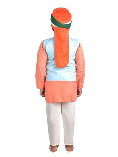 BookMyCostume Narendra Modi PM with Tricolor Pagri India Independence Day Kids Fancy Dress Costume 6-7 years 3