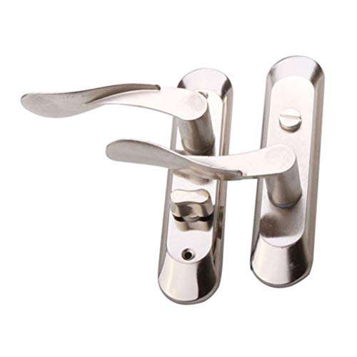 Bathroom Traditional Door Handle Set with Privacy Lock Steel Door Handle Levers for Dining Door Kitchen Door, for Door Thickness: 40mm 1