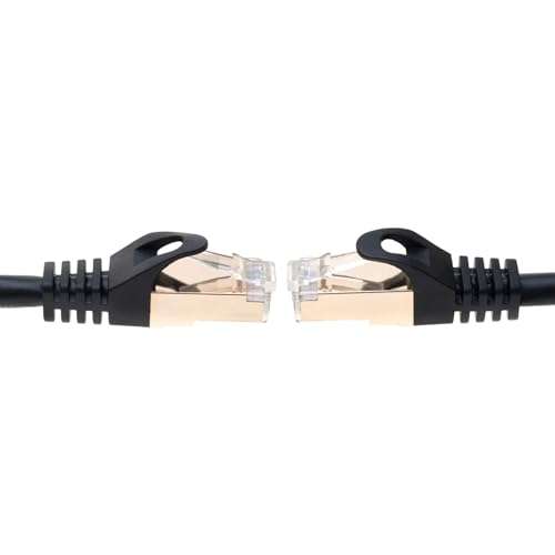 Cables Direct Online 100FT S/FTP Cat7 Copper Network Ethernet Patch Cable, Internet Wire, Compatible with PC, Laptop, Modem, Router, TVs, Printer Cord, Consoles for Home and Office (100ft, Black) 3