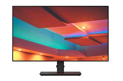 Lenovo ThinkVision P27h-20 27" (68.58cms) QHD IPS (2560x1440) 350 nits Monitor, USB, HDMI, DP Ports, 60Hz Refresh Rate, Tilt, Swivel, Pivot, Height Adjust Stand, (61E9GAR6WW)- Raven Black