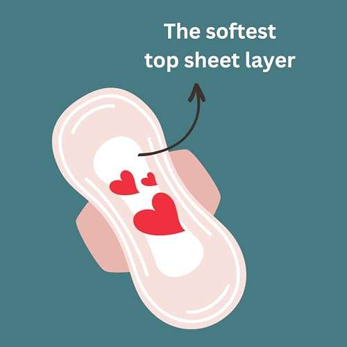 TASHYA 100% Pure Cotton Sanitary Pads I 8 Layer All Night Sanitary Napkins I Fluid Lock Technology I Rash Free, Anti Tan, Skin Friendly, Leak-proof I Hygiene & Comfort I XL - 280mm - 7 Pads 3