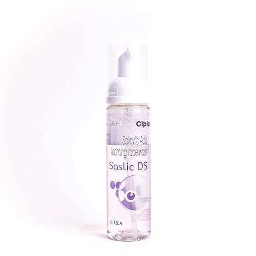 Cipla Saslic DS Foaming Face Wash | 2% Salicylic Acid | Acne Prevention | Pore Unclogging Formula for Clear Skin | 60ml (Pack of 2) 3