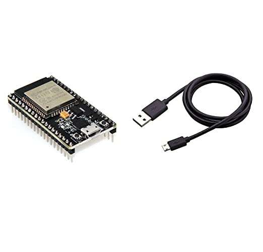 STEM Education ESP32 Development Board CP2102 WiFi Bluetooth Ultra-Low Power Consumption Dual Core (30 PIN) with 1.5 M microUSB Cable 1
