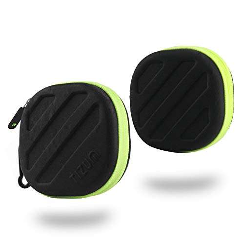 tizum Headphone Carrying Case - Multi Purpose Pocket Storage with Carabinr Hook, Travel Organizer for Headphone, Pen Drives, Memory Card, Cable (Black) Headphone 5