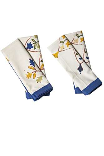 CONTRAST LIVING Sundare Hand Block Printed Kitchen Towel/Dish Towel/Hand Towel Multi Color Set of 3 Pcs 4