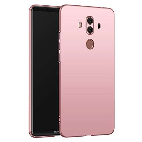 for Huawei Mate 10 Pro Case, ACMBO [Silky Smooth Series] Ultra Thin Slim Fit [Anti-Drop] Shockproof Hard Plastic Phone Cases Cover Compatible for Huawei Mate 10 Pro, Smooth Rose Gold 4