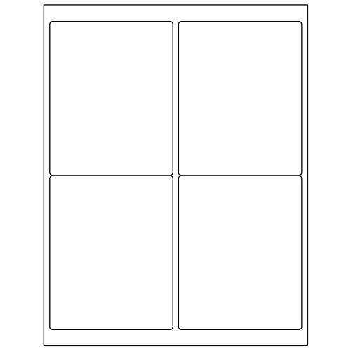 4-UP Address Shipping Label for Laser/Ink Jet Printer, 4" x 5" Labels, 4 Per Page (250 Sheets, 1000 Labels) 1