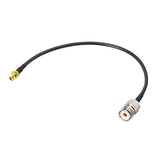 BINGFU Ham Radio Antenna Adapter SMA Female to UHF SO239 Female RG58 Coaxial Jumper Cable 30cm 12 inch for Ham Two Way Radio Walkie Talkie Wouxun Baofeng BF-F8HP UV-5R UV-82 BF-888S GT-3 2