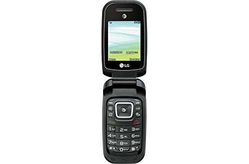 LG B470 AT&T Prepaid Basic 3g Flip Phone, Black - Carrier Locked to AT&T 6