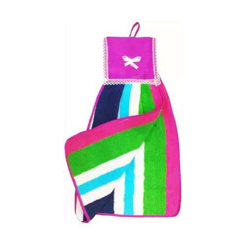 STOCKHAWKERS Hanging Kitchen Towel Cotton Thick Double-Sided Water Absorption Non-Stick Oil Hanging Kitchen Towel (Pack of 1) 4