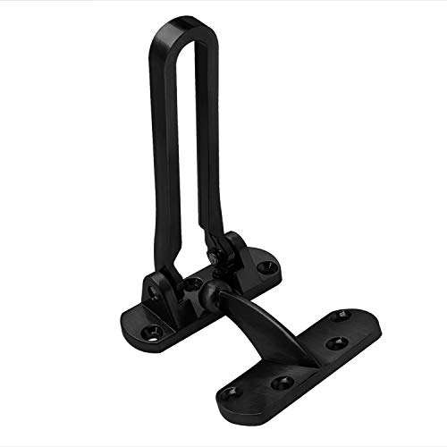 Spofit Door Lock for Home Security Door Locks for Kids Door Reinforcement Lock for Swing-in Doors Thicken Solid Aluminium Alloy (2Pack) (Black) 6