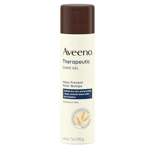 Aveeno Therapeutic Shave Gel with Oat and Vitamin E to Help Prevent Razor Bumps, Soothes Dry Skin and Provides a Close, Smooth Shave with Less Irritation, Fragrance-Free, 7 oz 1