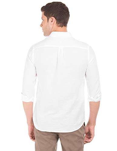 U.S. POLO ASSN. Men's Solid Regular Fit Casual Shirt (USSHC-G49_White XL) 4
