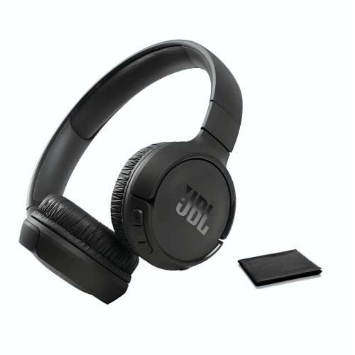 JBL Tune 570BT On-Ear Wireless Bluetooth Headphones with Pure Bass Stereo Sound, Includes Cleaning Cloth - Black(JBLT570BTBLKAM-CC) 1
